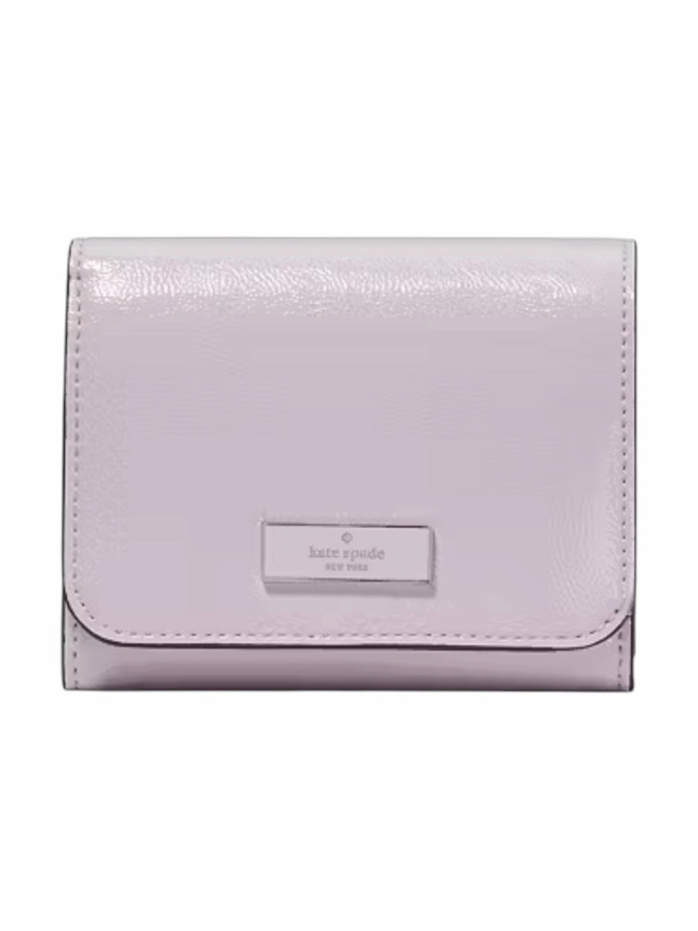 Kate Spade Bridget Crinkled Patent Leather Wallet In Lilac Moonlight NWT